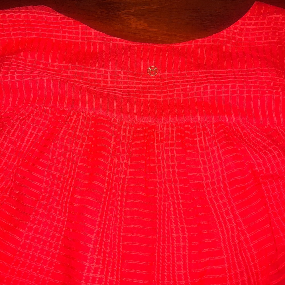 Marie Oliver Silk Knee Length Dress Sz:Xs in Orange - Picture 7 of 9